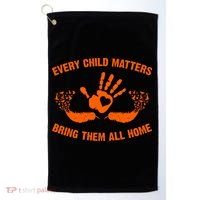 Every Child Matters Bring Them All Home Orange Handprint Golf Towel thumb 0