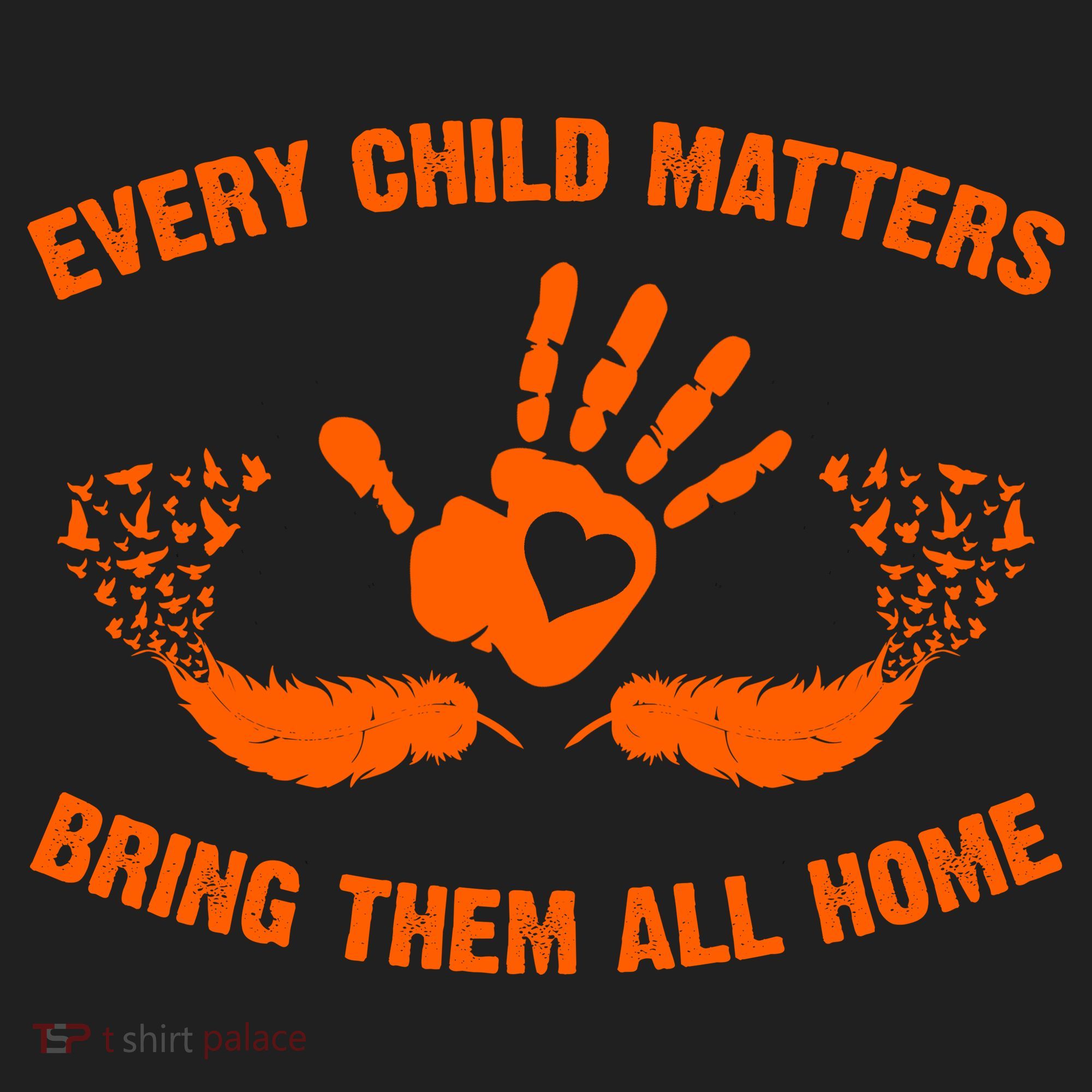 Every Child Matters Bring Them All Home Orange Handprint Golf Towel