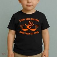 Every Child Matters Bring Them All Home Orange Handprint Toddler T-Shirt thumb 2