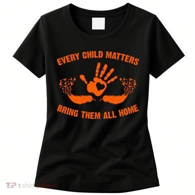 Every Child Matters Bring Them All Home Orange Handprint Women's T-Shirt