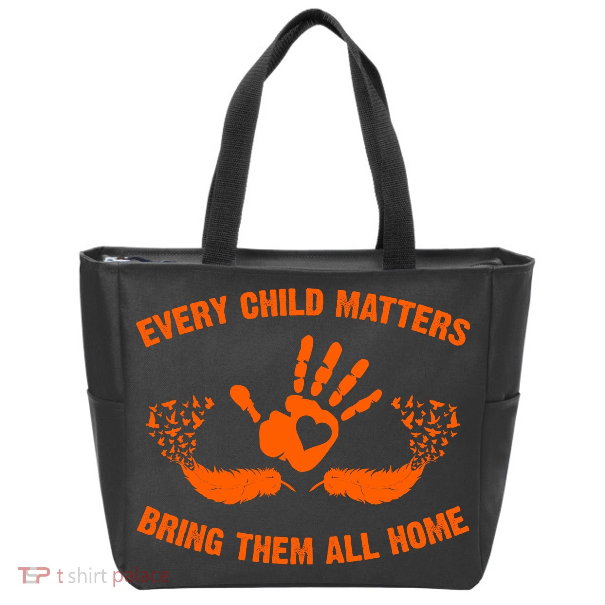 Every Child Matters Bring Them All Home Orange Handprint Tote Bag