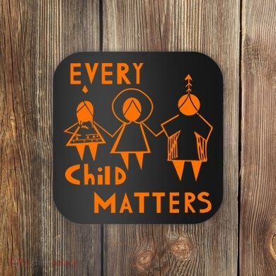 Every Child Matters Orange Print Coaster