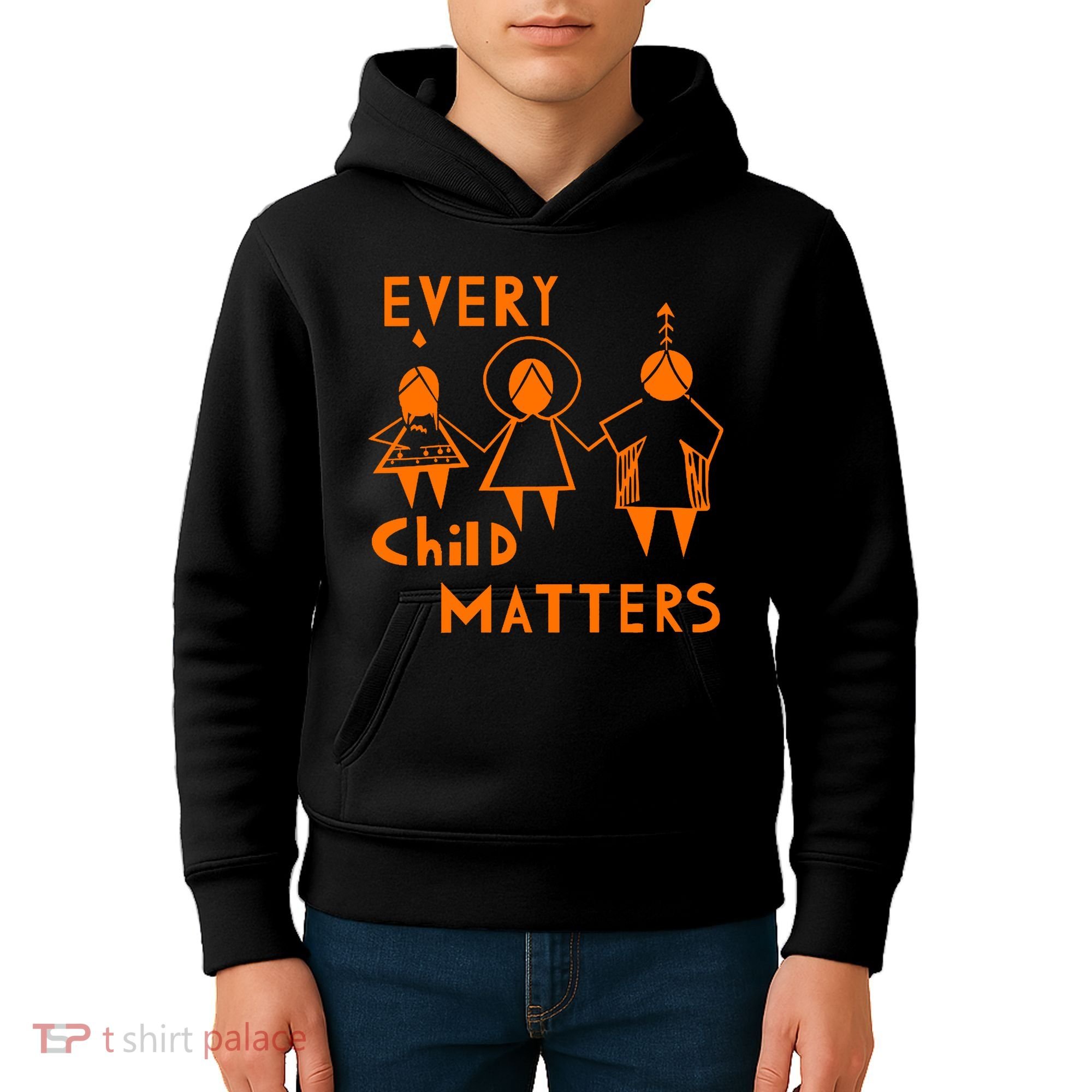 Every Child Matters Orange Print Kids Hoodie