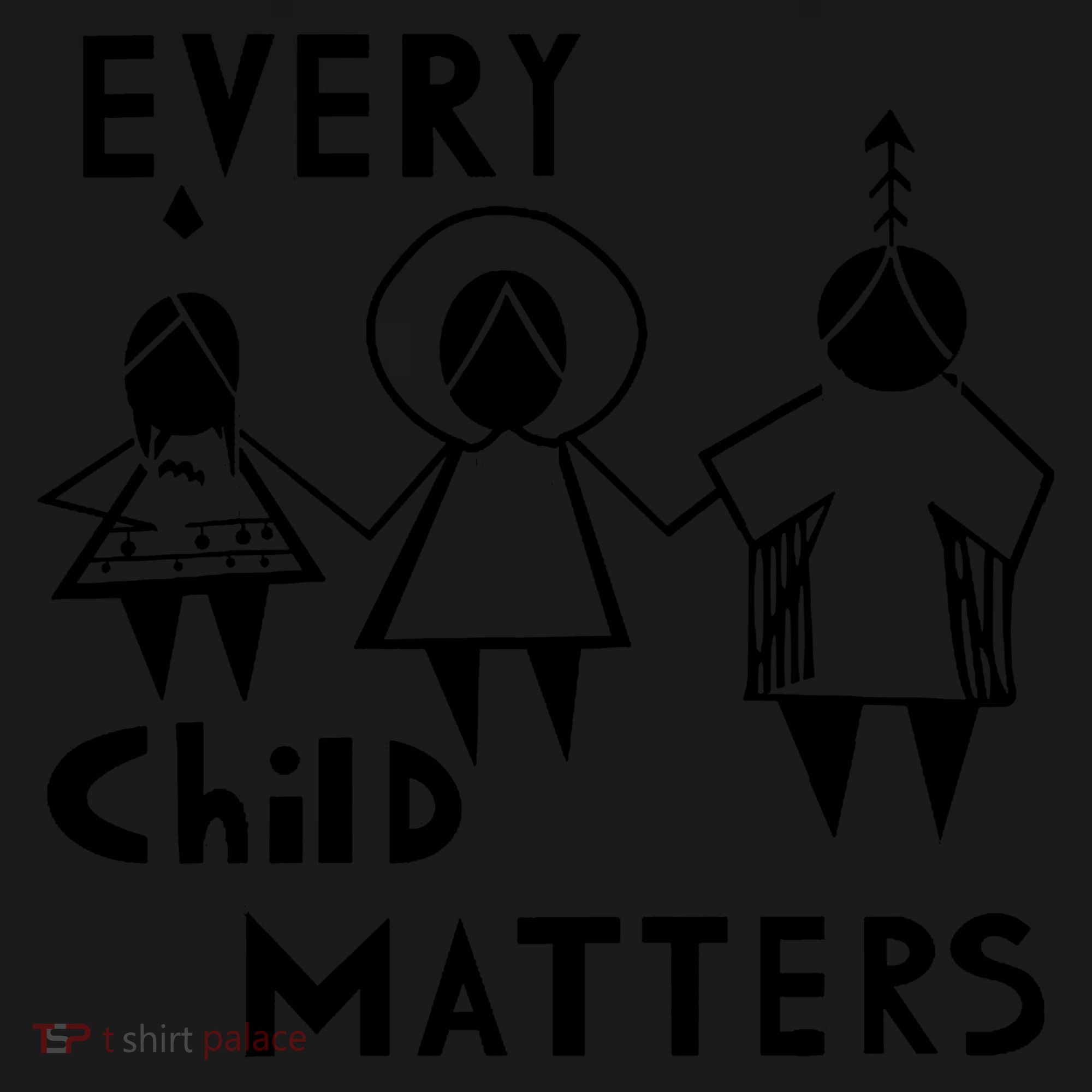Every Child Matters Black Print Orange Apron