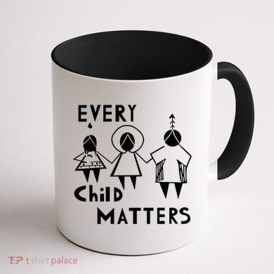 Every Child Matters Black Print Orange Coffee Mug back