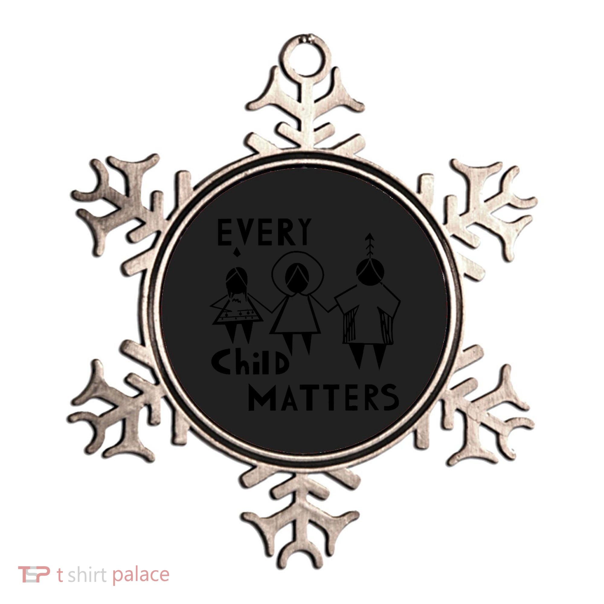 Every Child Matters Black Print Orange Ornament