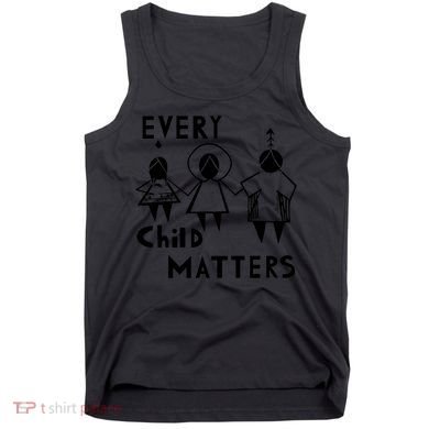Every Child Matters Black Print Orange Tank Top