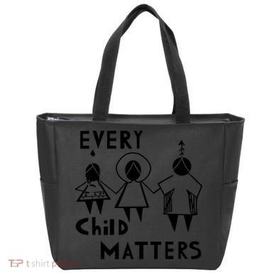 Every Child Matters Black Print Orange Tote Bag