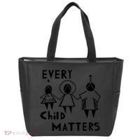Every Child Matters Black Print Orange Tote Bag thumb 0