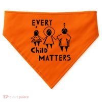 Every Child Matters Black Print Orange USA-Made Doggie Bandana thumb 0