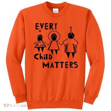 Every Child Matters Black Print Orange Sweatshirt