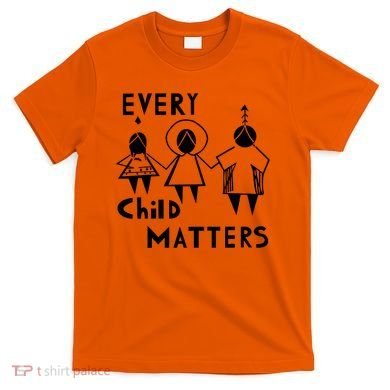 Every Child Matters Black Print Orange T-Shirt