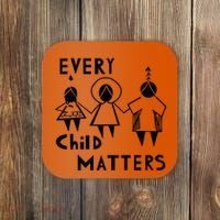 Every Child Matters Black Print Orange Coaster thumb 0