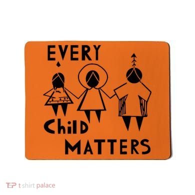Every Child Matters Black Print Orange Mousepad