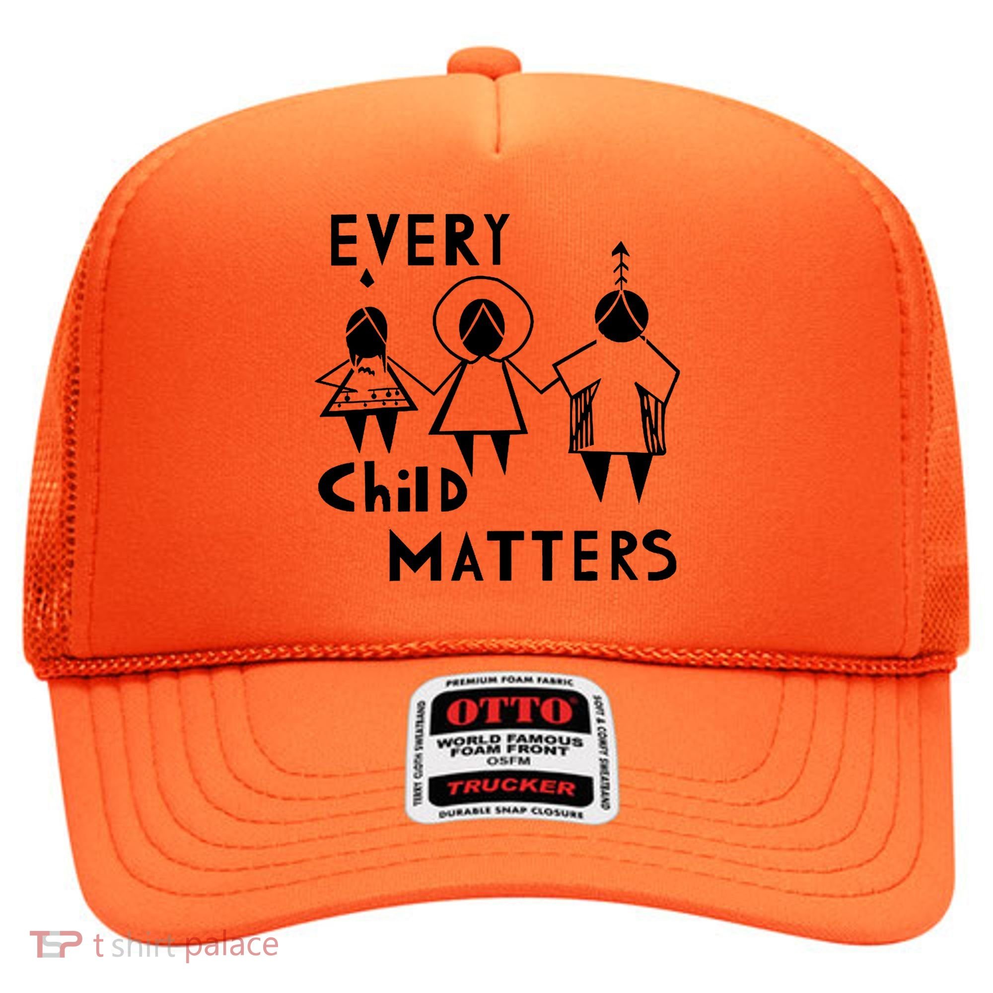 Every Child Matters Black Print Orange Hat