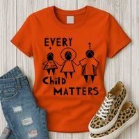 Every Child Matters Black Print Orange Women's T-Shirt thumb 3