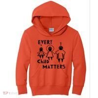 Every Child Matters Black Print Orange Kids Hoodie thumb 0