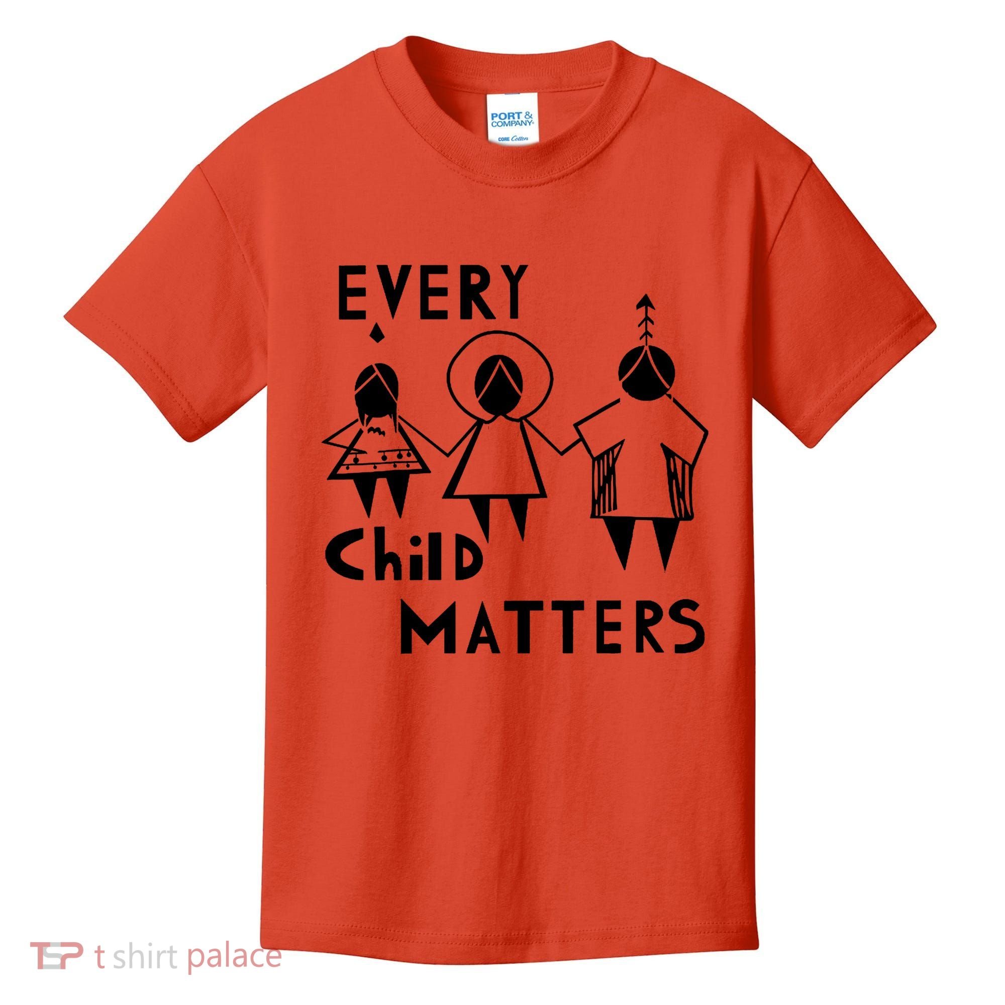 Every Child Matters Black Print Orange Kids T-Shirt
