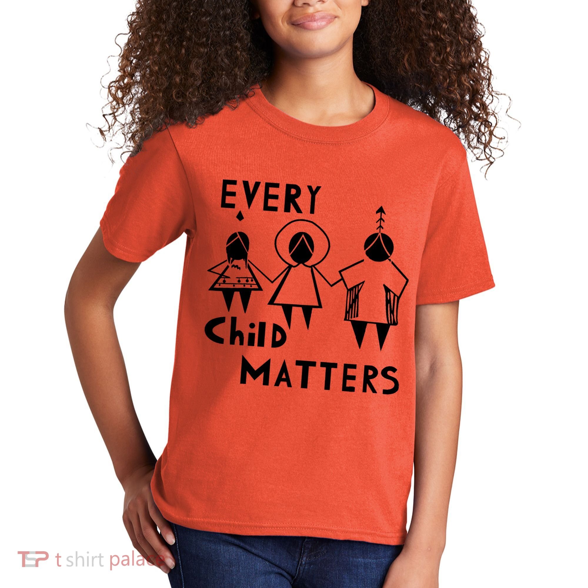 Every Child Matters Black Print Orange Kids T-Shirt