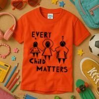 Every Child Matters Black Print Orange Kids T-Shirt thumb 3