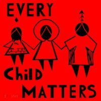 Every Child Matters Black Print Orange Santa Hat thumb 1