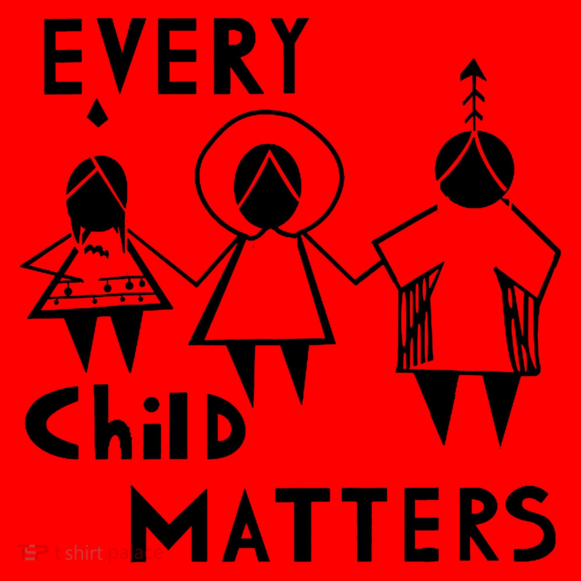 Every Child Matters Black Print Orange Santa Hat