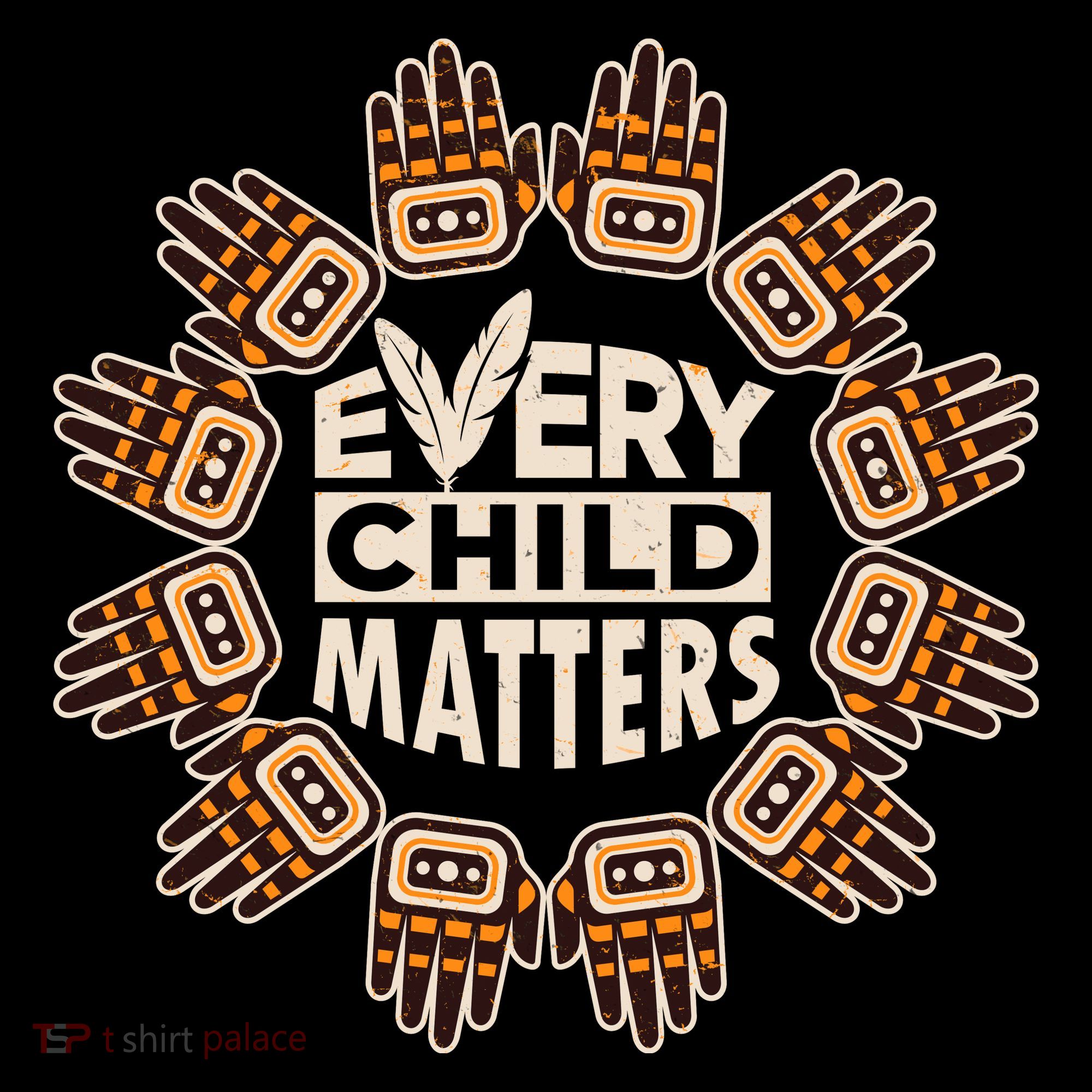 Every Child Matters Native American Hand Pattern Tote Bag