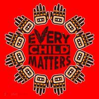 Every Child Matters Native American Hand Pattern Santa Hat thumb 1