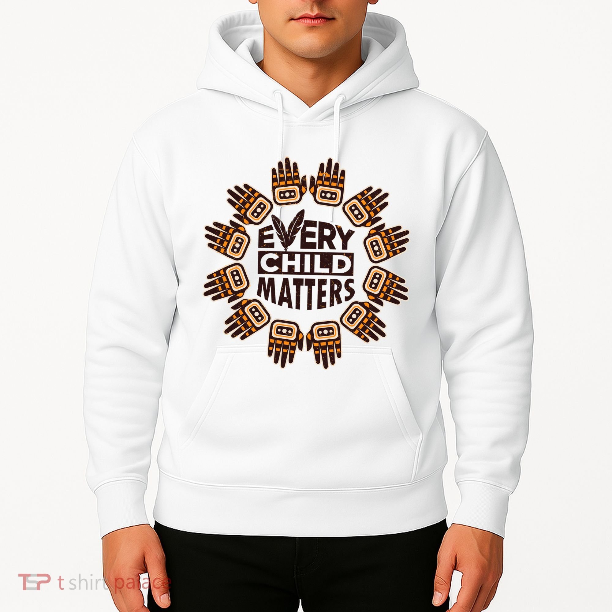 Every Child Matters Native American Hand Pattern Hoodie