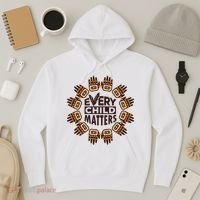 Every Child Matters Native American Hand Pattern Hoodie thumb 3