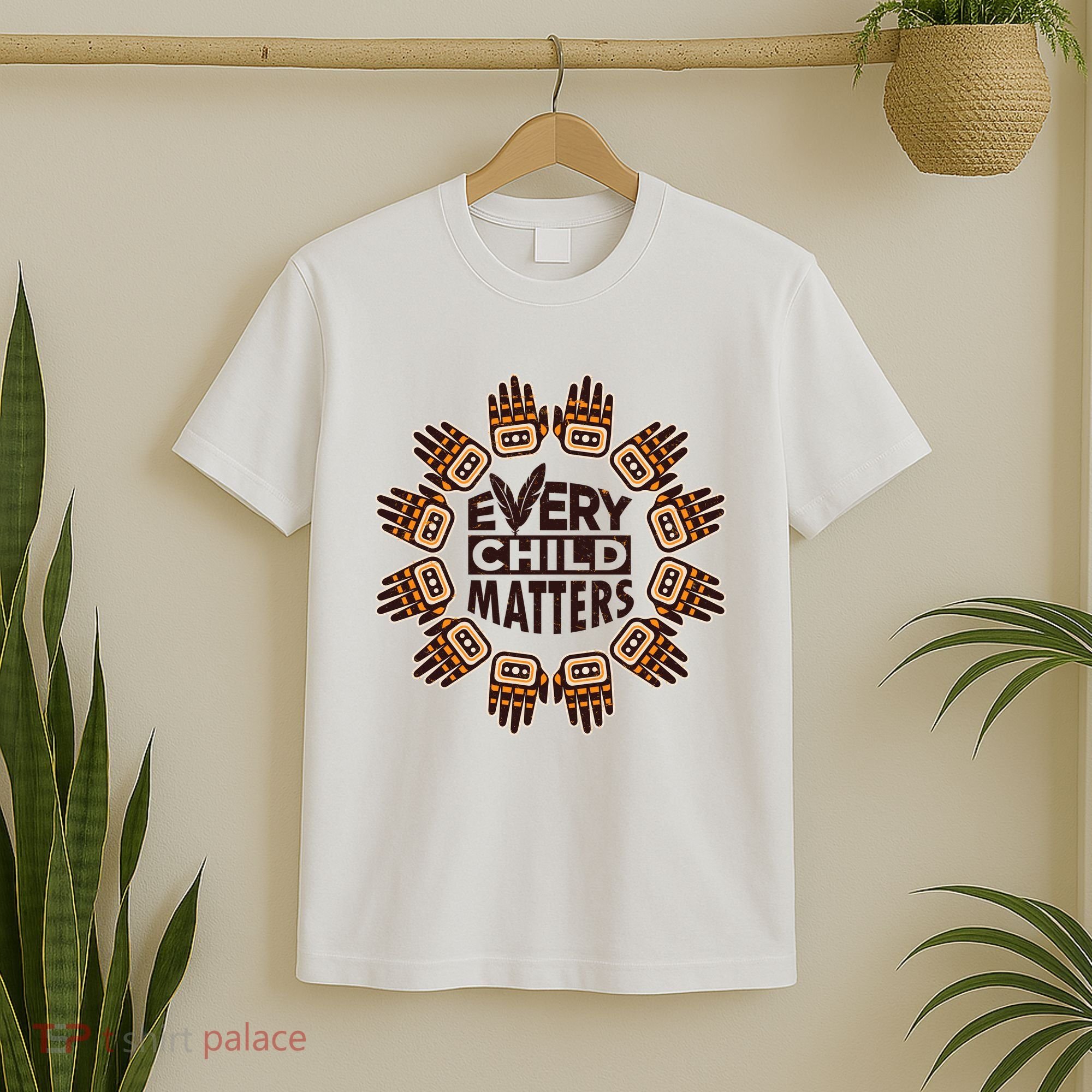Every Child Matters Native American Hand Pattern T-Shirt