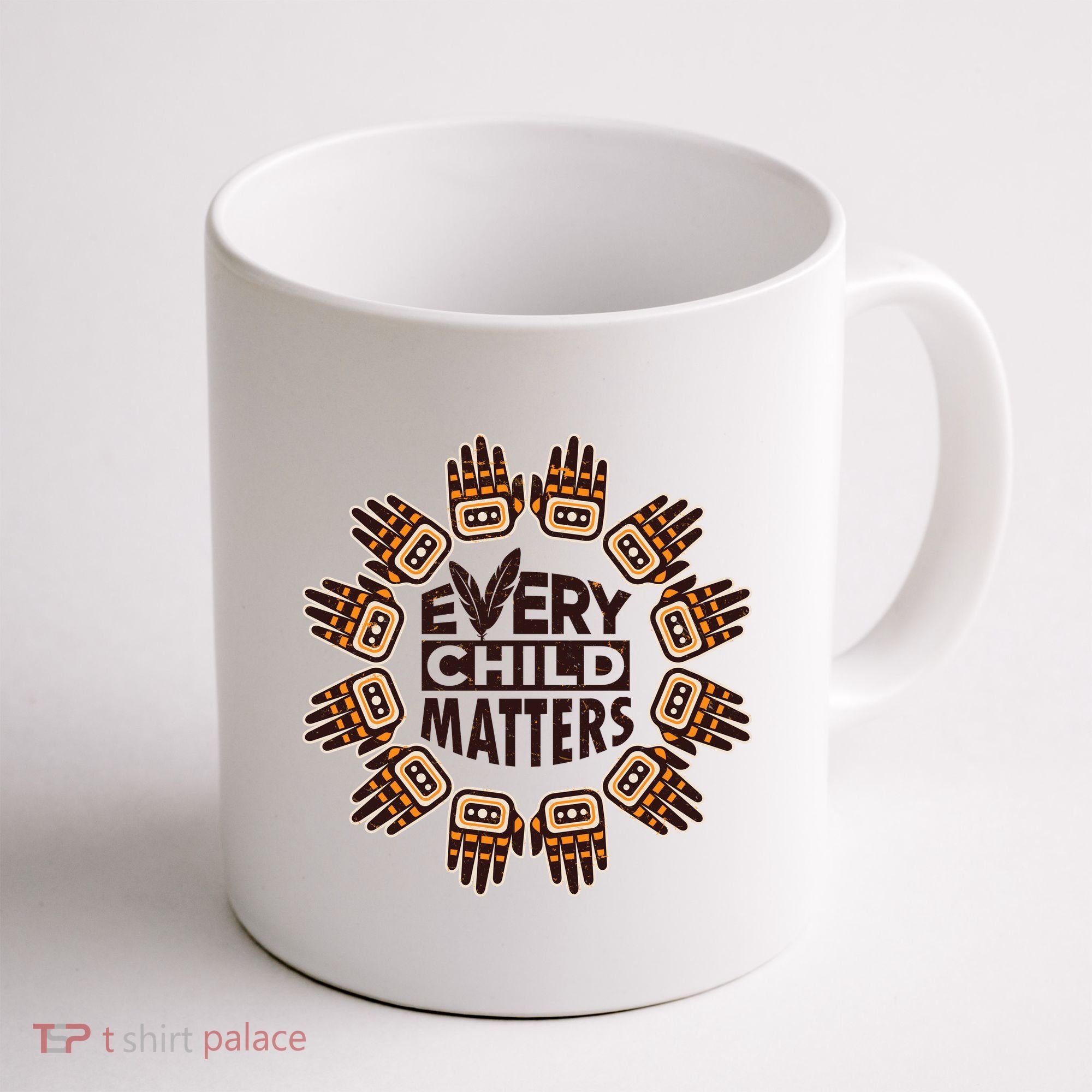 Every Child Matters Native American Hand Pattern Coffee Mug
