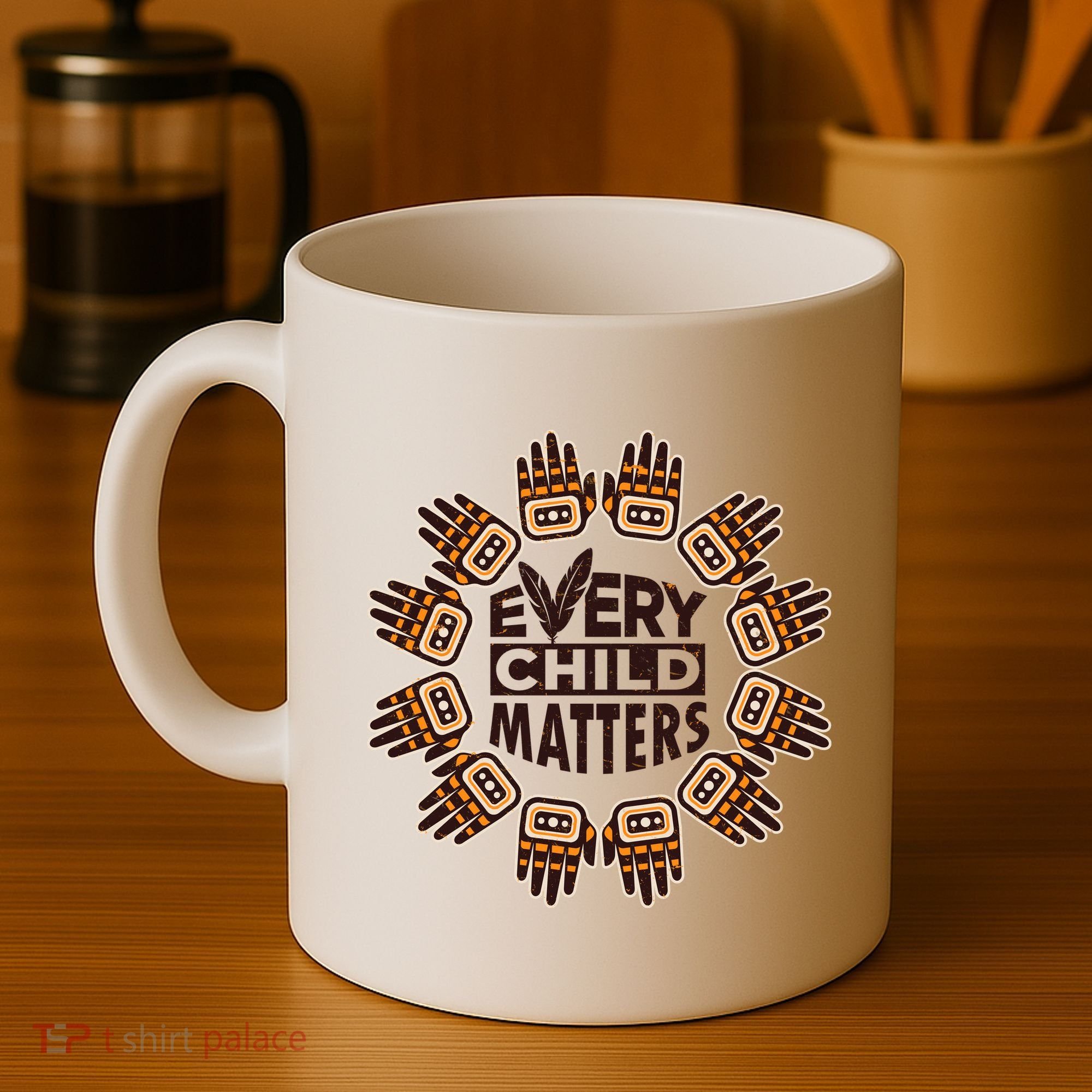 Every Child Matters Native American Hand Pattern Coffee Mug
