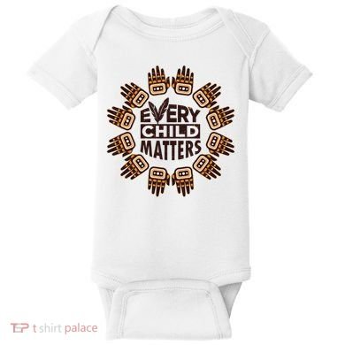 Every Child Matters Native American Hand Pattern Baby Bodysuit