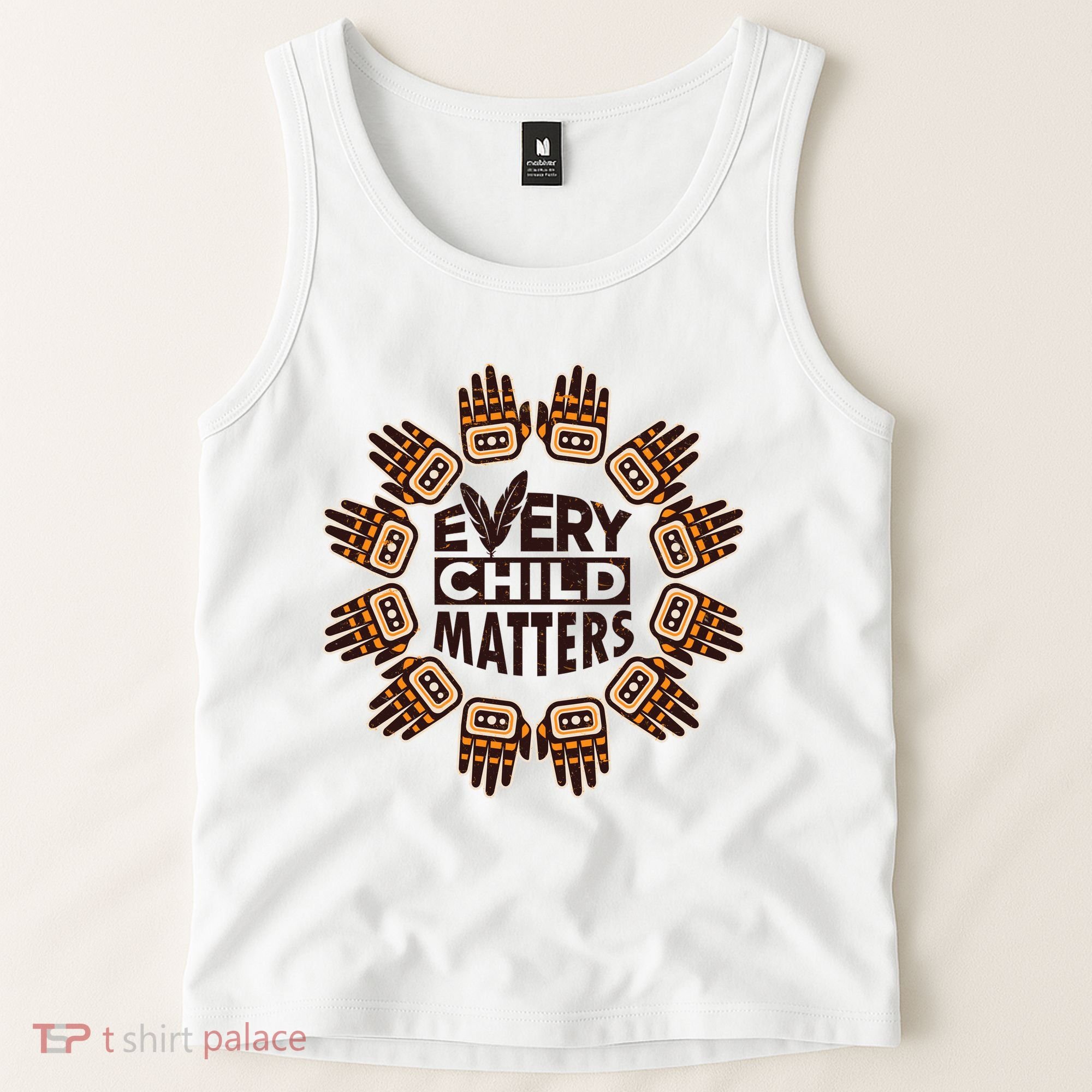 Every Child Matters Native American Hand Pattern Tank Top