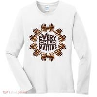 Every Child Matters Native American Hand Pattern Women's Long Sleeve Shirt thumb 0