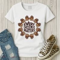 Every Child Matters Native American Hand Pattern Women's T-Shirt thumb 3