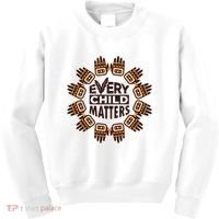 Every Child Matters Native American Hand Pattern Kids Sweatshirt thumb 0