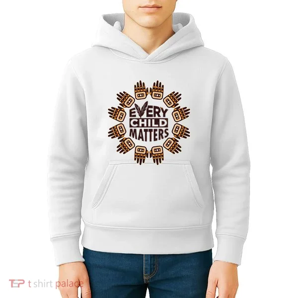 Every Child Matters Native American Hand Pattern Kids Hoodie