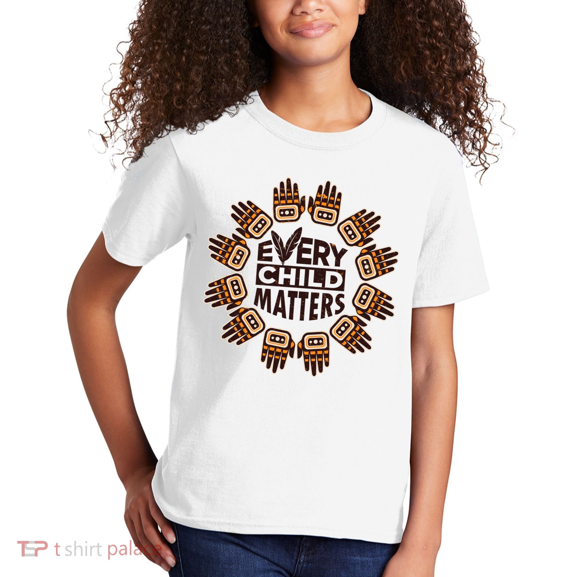 Every Child Matters Native American Hand Pattern Kids T-Shirt