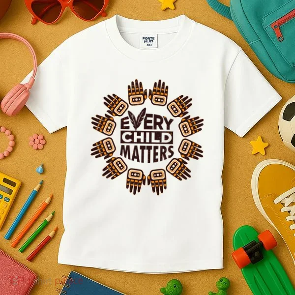 Every Child Matters Native American Hand Pattern Kids T-Shirt