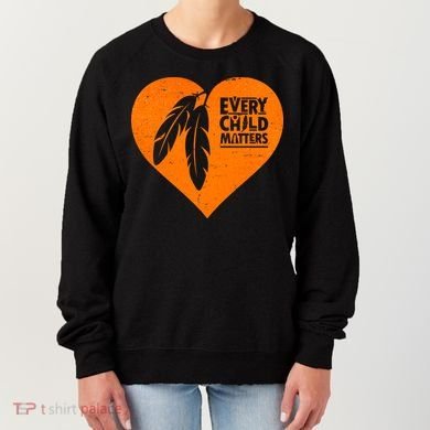 Every Child Matters Native American Feather Heart Women's Sweatshirt