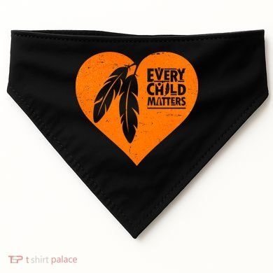Every Child Matters Native American Feather Heart USA-Made Doggie Bandana