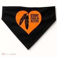 Every Child Matters Native American Feather Heart USA-Made Doggie Bandana thumb 0
