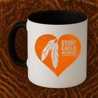 Every Child Matters Native American Feather Heart Coffee Mug thumb 2
