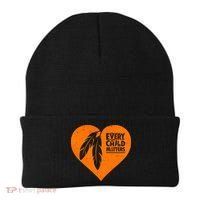 Every Child Matters Native American Feather Heart Beanie thumb 0