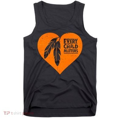 Every Child Matters Native American Feather Heart Tank Top