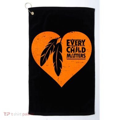 Every Child Matters Native American Feather Heart Golf Towel
