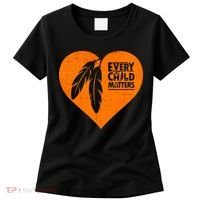 Every Child Matters Native American Feather Heart Women's T-Shirt thumb 0