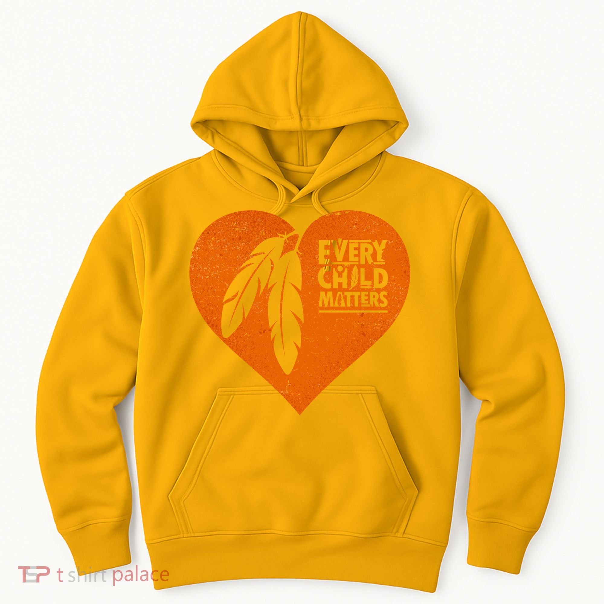 Every Child Matters Native American Feather Heart Hoodie